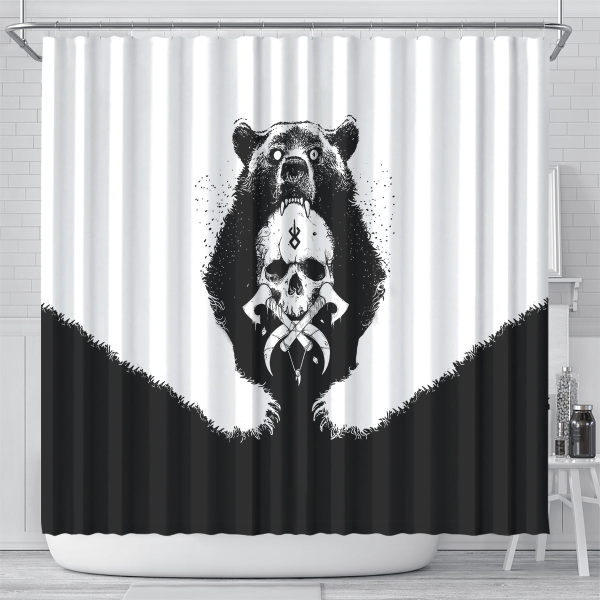 viking-skull-shower-curtain-bear-viking-cross-skull