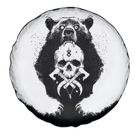 Viking Skull Spare Tire Cover Bear Viking Cross Skull - Wonder Print Shop