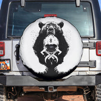 Viking Skull Spare Tire Cover Bear Viking Cross Skull - Wonder Print Shop