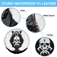Viking Skull Spare Tire Cover Bear Viking Cross Skull - Wonder Print Shop