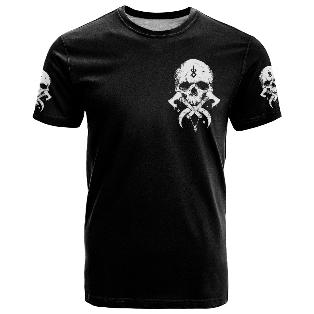 Viking Skull T Shirt Bear Viking Cross Skull - Wonder Print Shop