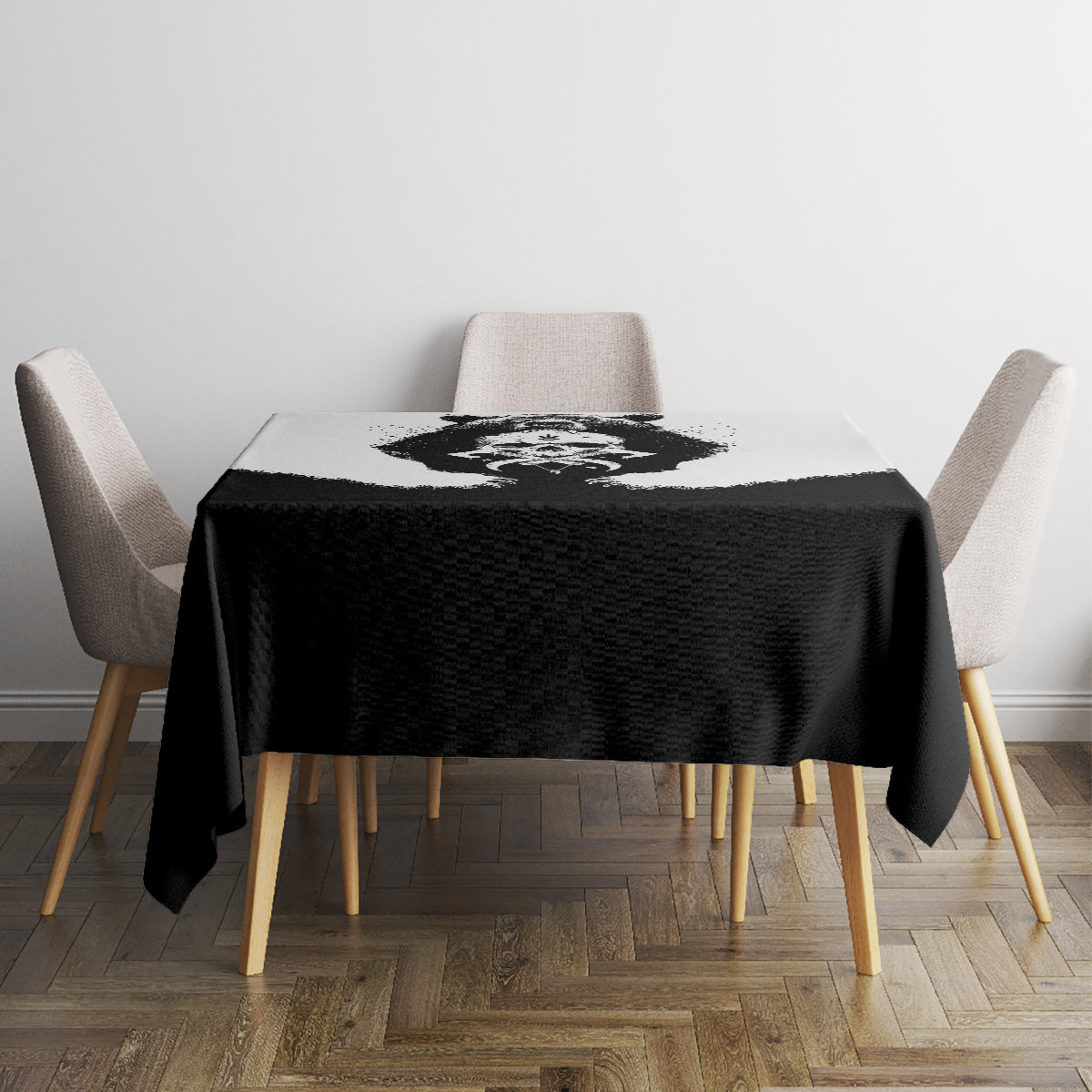 Viking Skull Tablecloth Bear Viking Cross Skull - Wonder Print Shop