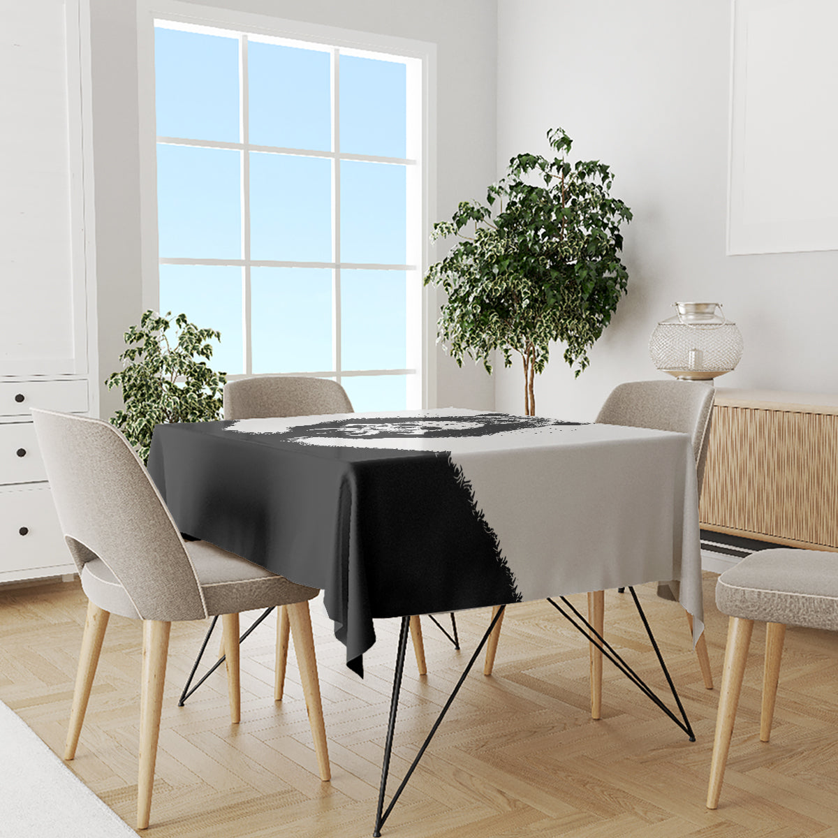 Viking Skull Tablecloth Bear Viking Cross Skull - Wonder Print Shop