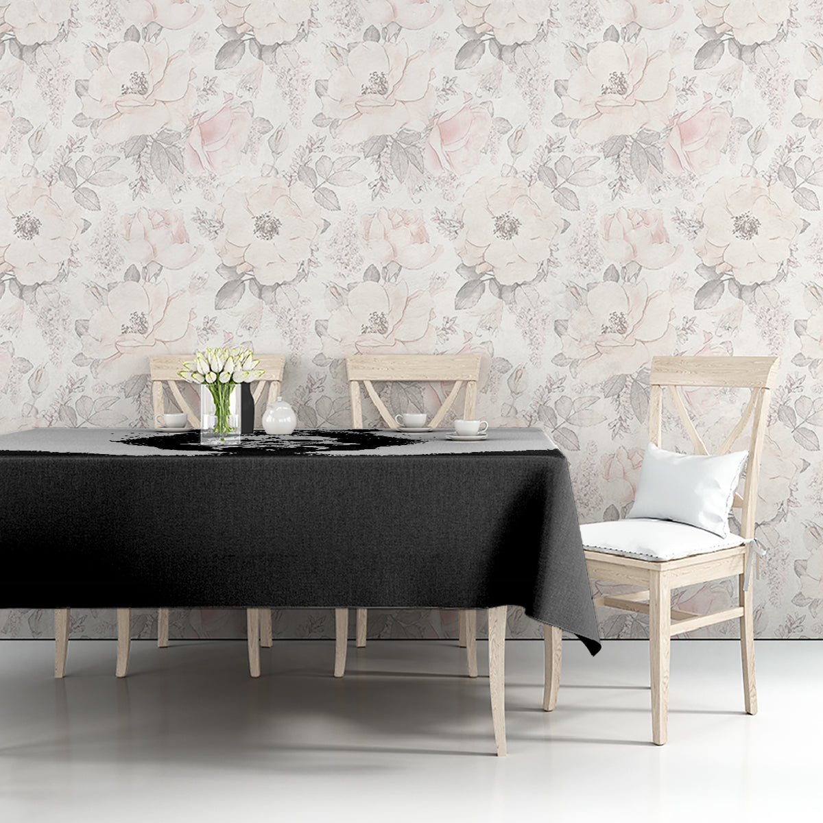 Viking Skull Tablecloth Bear Viking Cross Skull - Wonder Print Shop