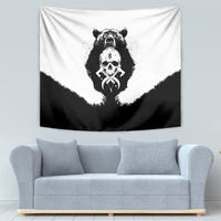 Viking Skull Tapestry Bear Viking Cross Skull - Wonder Print Shop