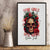 Rose Skull Canvas Wall Art Some Girl Wear Pink Real Girl Wear Ink - Wonder Print Shop