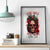 Rose Skull Canvas Wall Art Some Girl Wear Pink Real Girl Wear Ink - Wonder Print Shop