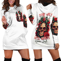 Rose Skull Hoodie Dress Some Girl Wear Pink Real Girl Wear Ink - Wonder Print Shop