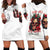 Rose Skull Hoodie Dress Some Girl Wear Pink Real Girl Wear Ink - Wonder Print Shop