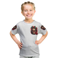 Rose Skull Kid T Shirt Some Girl Wear Pink Real Girl Wear Ink - Wonder Print Shop