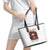 Rose Skull Leather Tote Bag Some Girl Wear Pink Real Girl Wear Ink - Wonder Print Shop