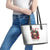 Rose Skull Leather Tote Bag Some Girl Wear Pink Real Girl Wear Ink - Wonder Print Shop