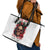 Rose Skull Leather Tote Bag Some Girl Wear Pink Real Girl Wear Ink - Wonder Print Shop