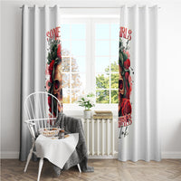 Rose Skull Window Curtain Some Girl Wear Pink Real Girl Wear Ink - Wonder Print Shop
