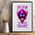 Flame Skull Canvas Wall Art Walk Away I Have Anger Issues And Dislike For Stupod People - Wonder Print Shop