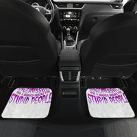 Flame Skull Car Mats Walk Away I Have Anger Issues And Dislike For Stupod People - Wonder Print Shop