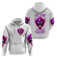 Flame Skull Hoodie Walk Away I Have Anger Issues And Dislike For Stupod People - Wonder Print Shop