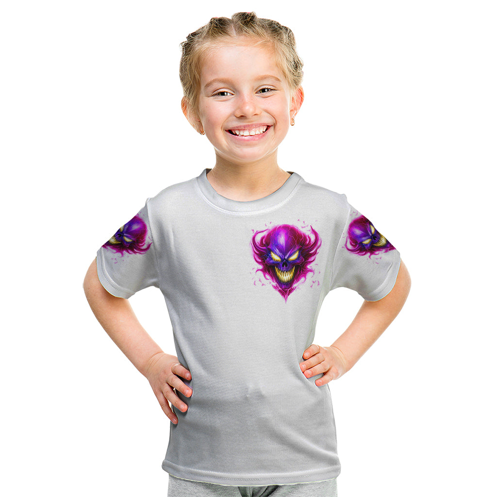 Flame Skull Kid T Shirt Walk Away I Have Anger Issues And Dislike For Stupod People - Wonder Print Shop