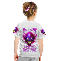 Flame Skull Kid T Shirt Walk Away I Have Anger Issues And Dislike For Stupod People - Wonder Print Shop