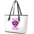 Flame Skull Leather Tote Bag Walk Away I Have Anger Issues And Dislike For Stupod People - Wonder Print Shop