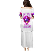 Flame Skull Puletasi Walk Away I Have Anger Issues And Dislike For Stupod People - Wonder Print Shop