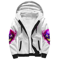 Flame Skull Sherpa Hoodie Walk Away I Have Anger Issues And Dislike For Stupod People - Wonder Print Shop