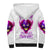 Flame Skull Sherpa Hoodie Walk Away I Have Anger Issues And Dislike For Stupod People - Wonder Print Shop