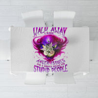 Flame Skull Tablecloth Walk Away I Have Anger Issues And Dislike For Stupod People - Wonder Print Shop