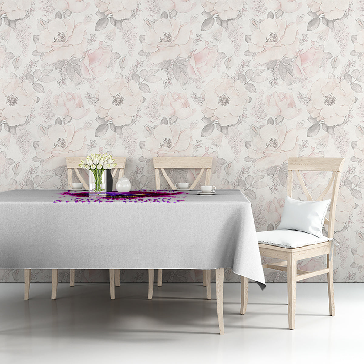 Flame Skull Tablecloth Walk Away I Have Anger Issues And Dislike For Stupod People - Wonder Print Shop