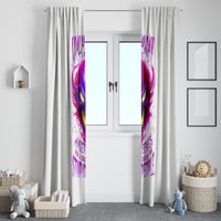 Flame Skull Window Curtain Walk Away I Have Anger Issues And Dislike For Stupod People - Wonder Print Shop