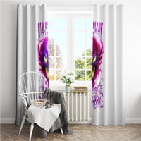 Flame Skull Window Curtain Walk Away I Have Anger Issues And Dislike For Stupod People - Wonder Print Shop