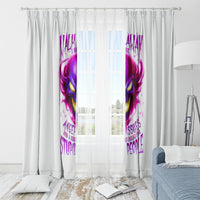 Flame Skull Window Curtain Walk Away I Have Anger Issues And Dislike For Stupod People - Wonder Print Shop