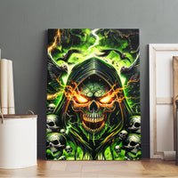 Doule Skull Canvas Wall Art Angel To Some Demon To Most - Wonder Print Shop