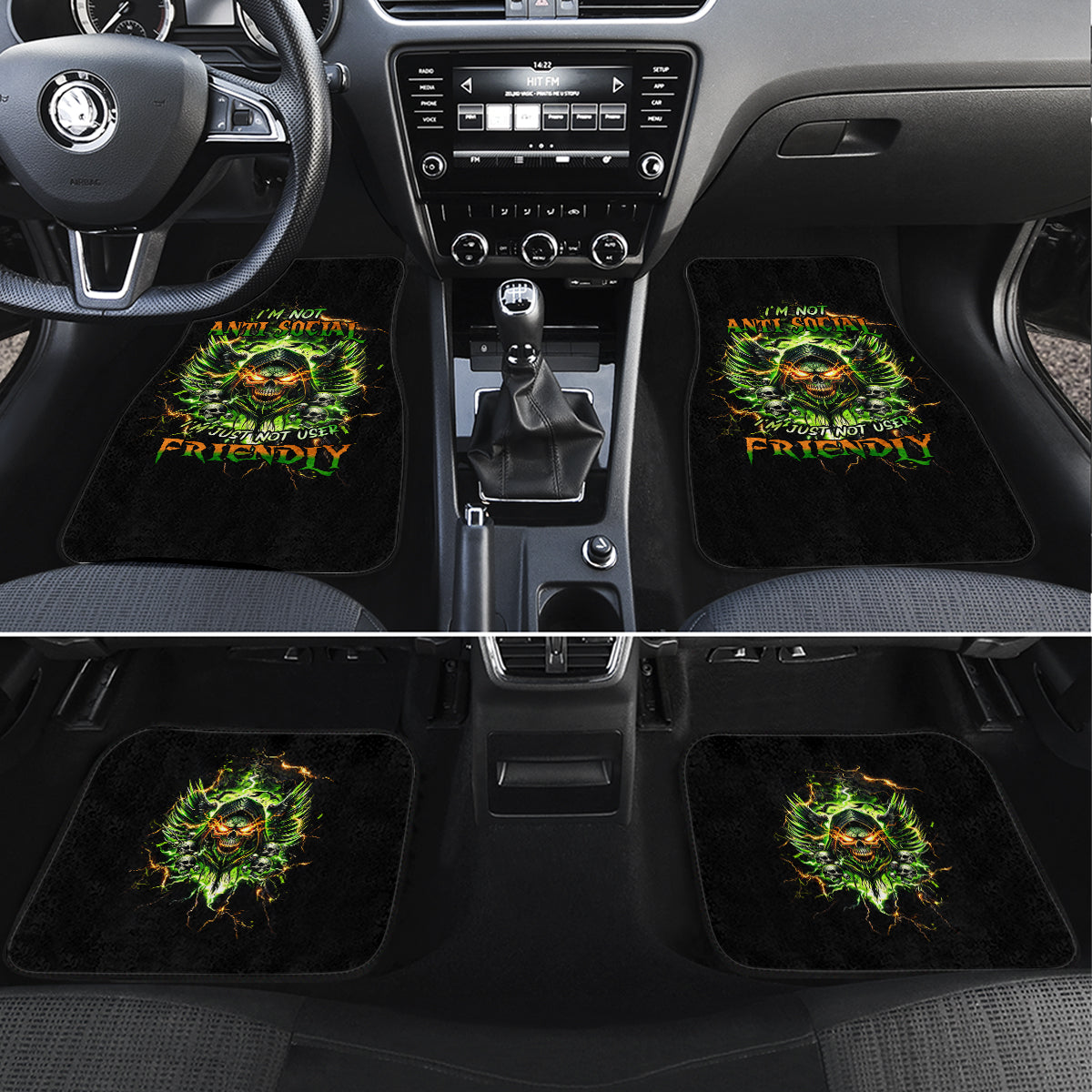 Doule Skull Car Mats Angel To Some Demon To Most - Wonder Print Shop