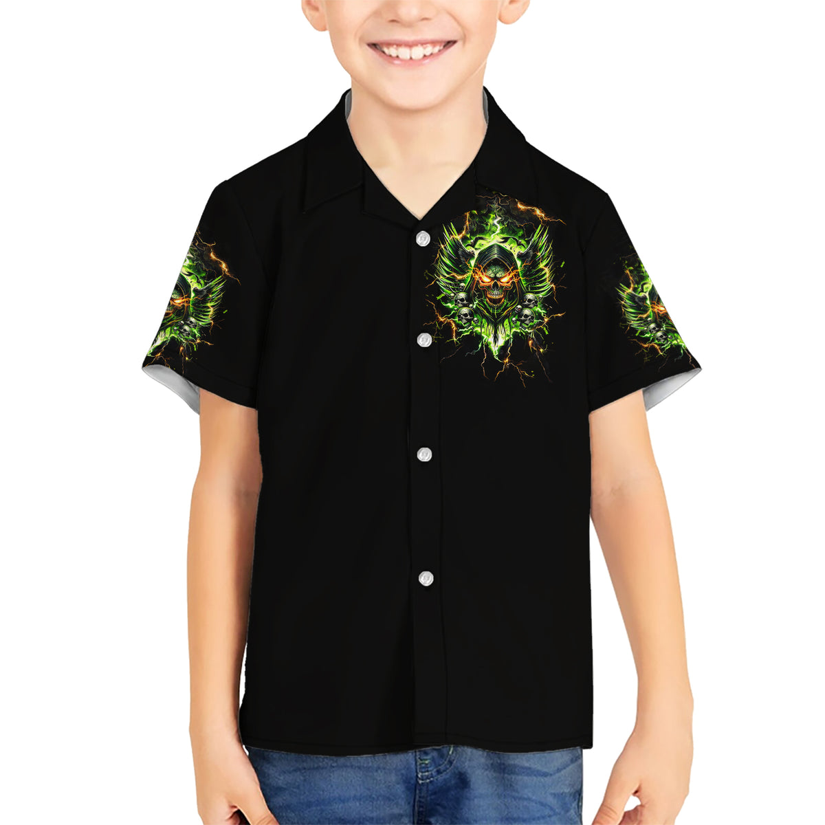 Doule Skull Kid Hawaiian Shirt Angel To Some Demon To Most - Wonder Print Shop