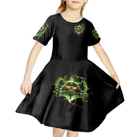 Doule Skull Kid Short Sleeve Dress Angel To Some Demon To Most - Wonder Print Shop