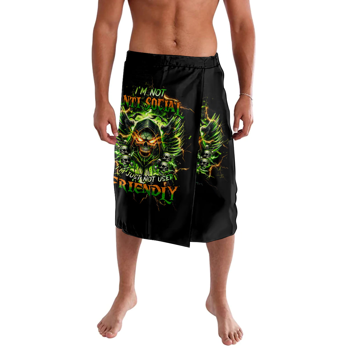 Doule Skull Lavalava Angel To Some Demon To Most - Wonder Print Shop