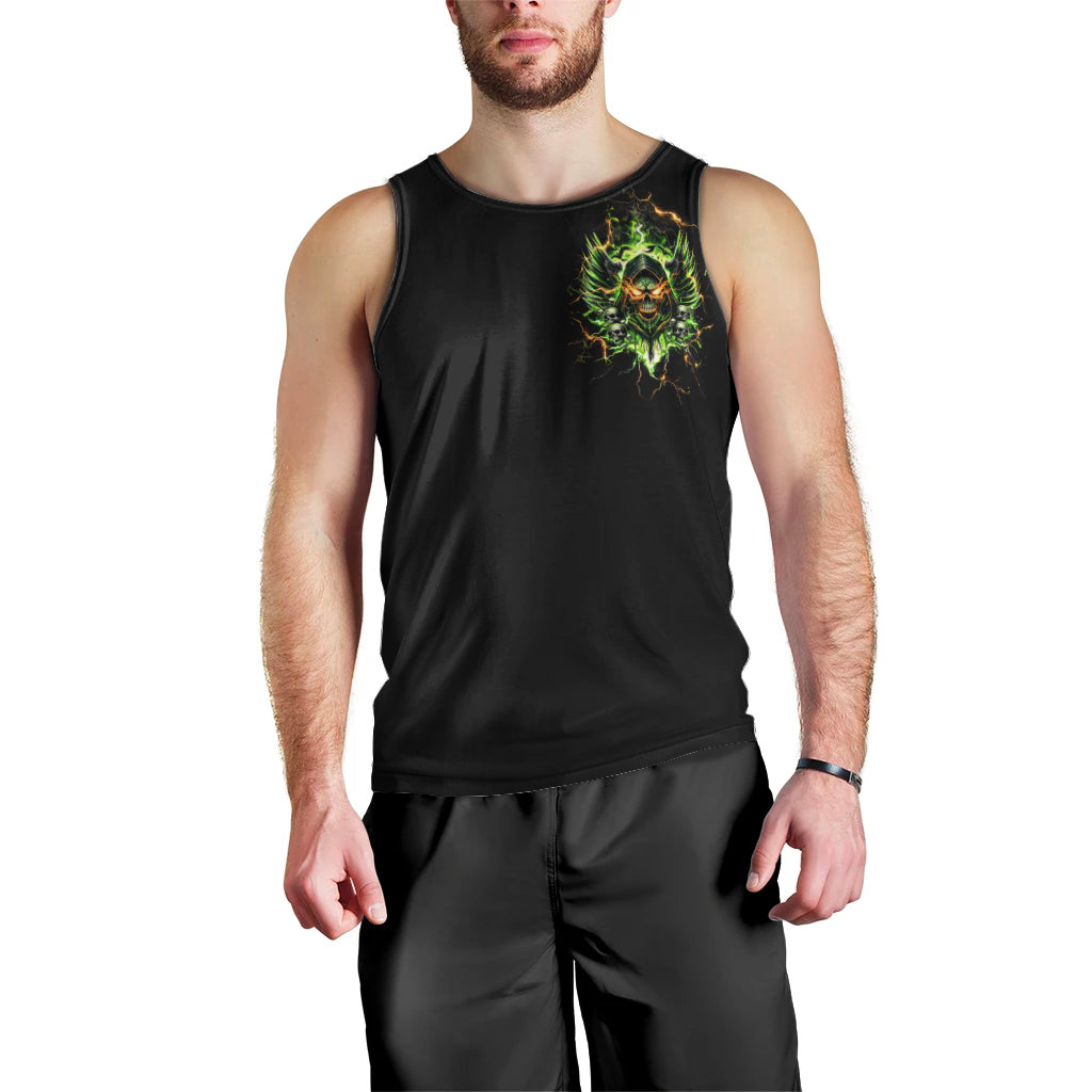 Doule Skull Men Tank Top Angel To Some Demon To Most - Wonder Print Shop