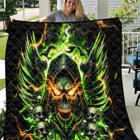 Doule Skull Quilt Angel To Some Demon To Most - Wonder Print Shop