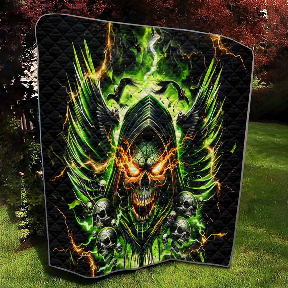 Doule Skull Quilt Angel To Some Demon To Most - Wonder Print Shop