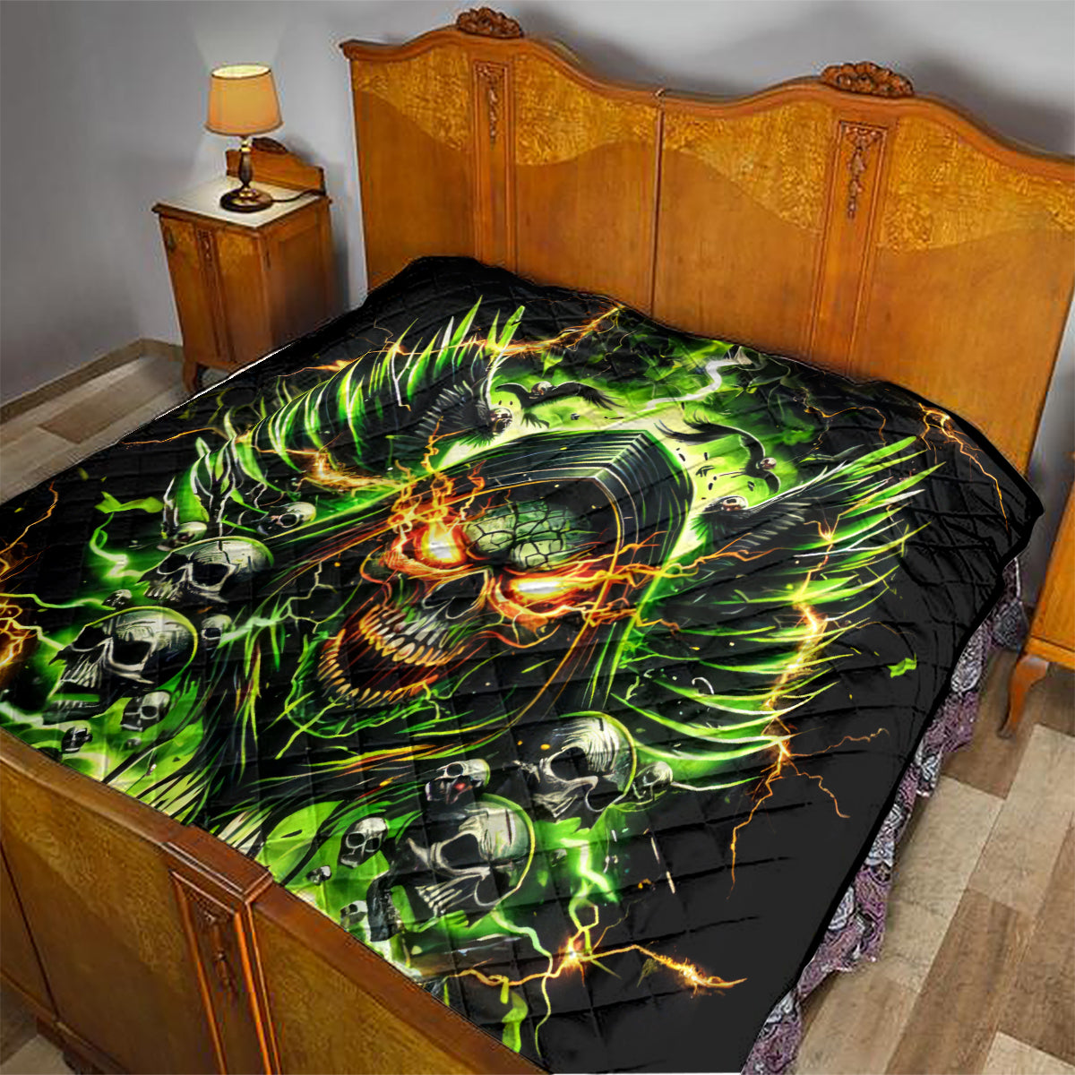 Doule Skull Quilt Angel To Some Demon To Most - Wonder Print Shop