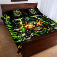 Doule Skull Quilt Bed Set Angel To Some Demon To Most - Wonder Print Shop