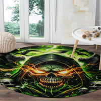 Doule Skull Round Carpet Angel To Some Demon To Most