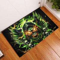 Doule Skull Rubber Doormat Angel To Some Demon To Most - Wonder Print Shop