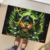 Doule Skull Rubber Doormat Angel To Some Demon To Most - Wonder Print Shop