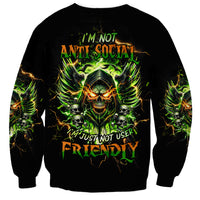 Doule Skull Sweatshirt Angel To Some Demon To Most - Wonder Print Shop