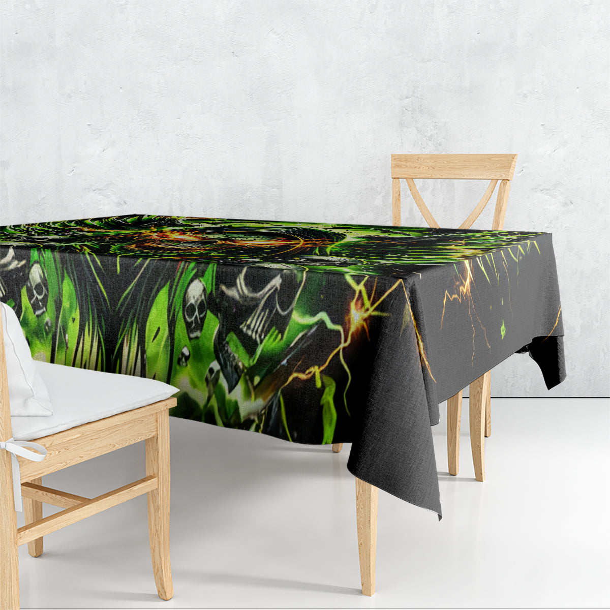 Doule Skull Tablecloth Angel To Some Demon To Most - Wonder Print Shop