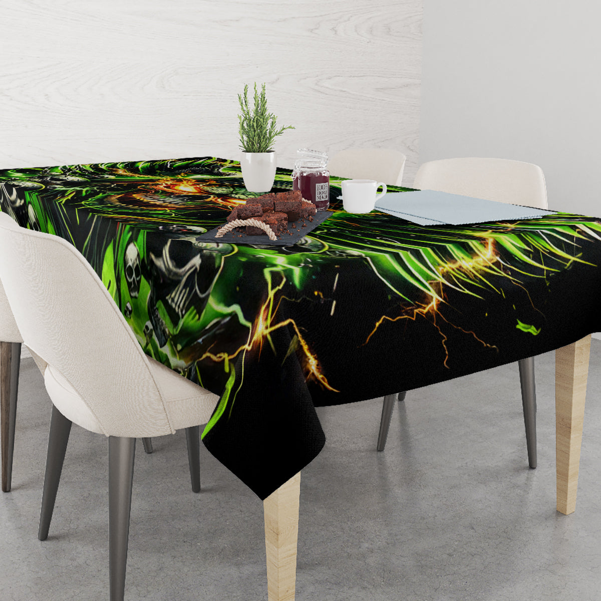 Doule Skull Tablecloth Angel To Some Demon To Most - Wonder Print Shop