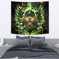 Doule Skull Tapestry Angel To Some Demon To Most - Wonder Print Shop
