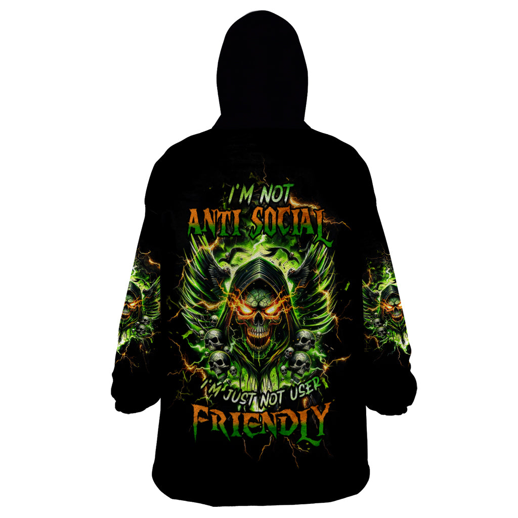 Doule Skull Wearable Blanket Hoodie Angel To Some Demon To Most - Wonder Print Shop